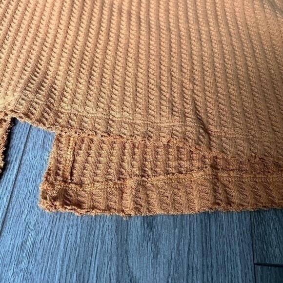 Free People Waffle Knit Surplice Back Top In Canyon Moon Size Extra Small - Picture 9 of 12